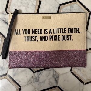 Kate Spade x Disney Parks Canvas Clutch with Black Strap